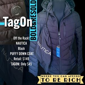 Nautica Puffy Down Hooded Jacket